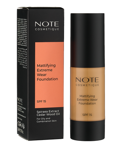 Тональный крем Note Mattifying Extreme Wear Foundation SPF15, №-102, 30 мл