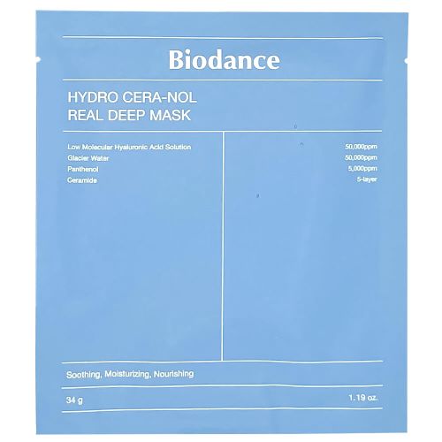 Маска с церамидами Biodance Hydro Cera-Nol Real Deep Mask