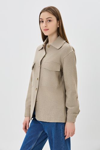 Женская рубашка длинный рукав Terra Pro AW23WBA-52033, Beige, O'zbekistonda