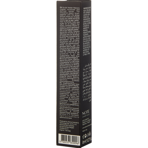 Kipriklar uchun tush NOTE Sculpt Master Mascara, 01, 8 ml, в Узбекистане