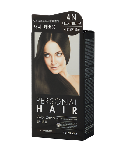 Крем-краска для волос Personal Hair Color Cream 4N, 80 мл