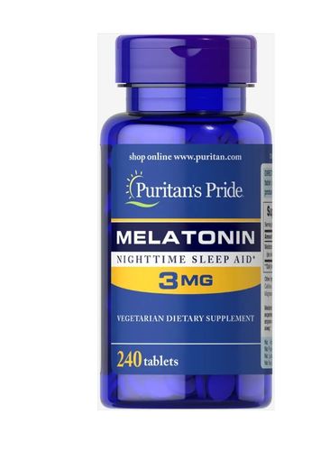 Витамины Puritan’s Pride Melatonin, 3 мг, 240 таблеток