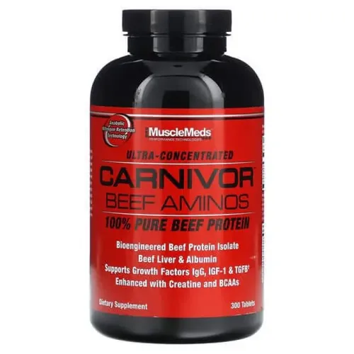 Витамины MuscleMeds Carnivor amino, 100 порций, 300 таблеток