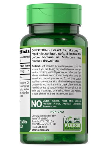 Витамины Nature’s Truth Vitamins Sleep Melatonin, 120 порций, 120 мягких капсул