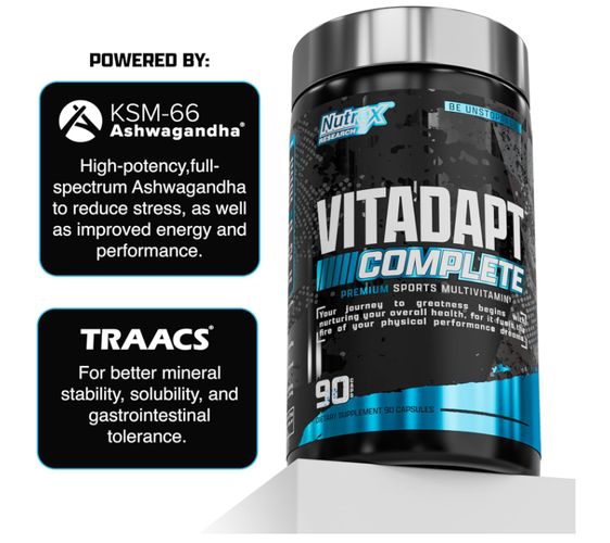 Витамины Nutrex Vitadapt Complete, 30 порций, 90 таблеток, купить недорого