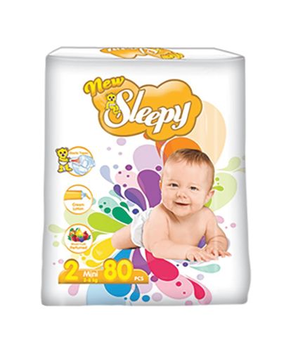 Детские подгузники NEW SLEEPY JUMBO №2 (3-6 кг) 80шт