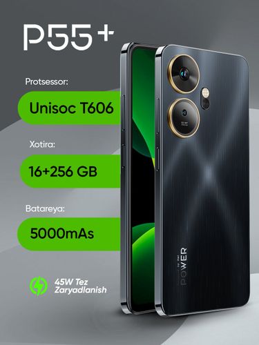 Smartfon Itel P55+, Black, 16/256 GB