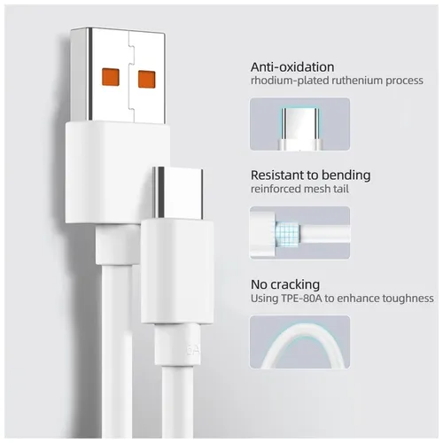 Кабель MI 6AFAST USB Cable TYPE-C, Белый, купить недорого