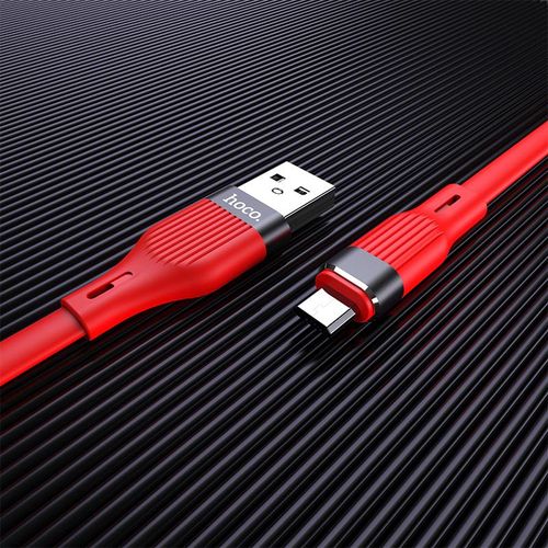 Кабель Hoco U72 Forest Silicone charging cable for Micro, Красный