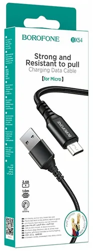 Кабель BOROFONE BX54 USB to Micro, Черный, в Узбекистане