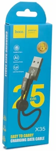 Кабель Hoco X35 Premium charging data cable for Micro, Черный, в Узбекистане