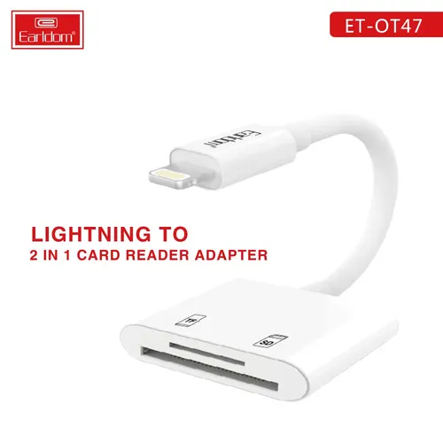 Переходник Earldom ET-OT47 2in1 card reader, Белый, купить недорого