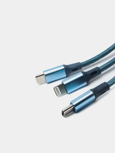 Кабель Remax RC-189th 3-in-1 Charging Cable, Голбуой, в Узбекистане