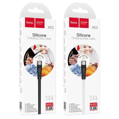 Кабель Hoco X53 Angel silicone charging data cable for iP, Белый, купить недорого