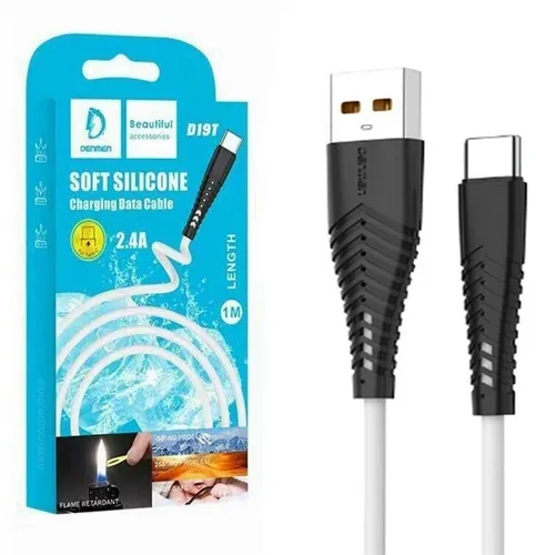 Кабель Denmen D19T USB to Type -C, Белый