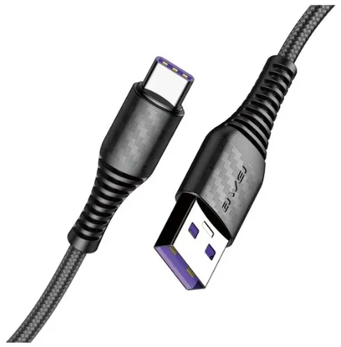 Кабель Awei CL-69 USB-C Smart Fast Charging Cable, Черный, купить недорого