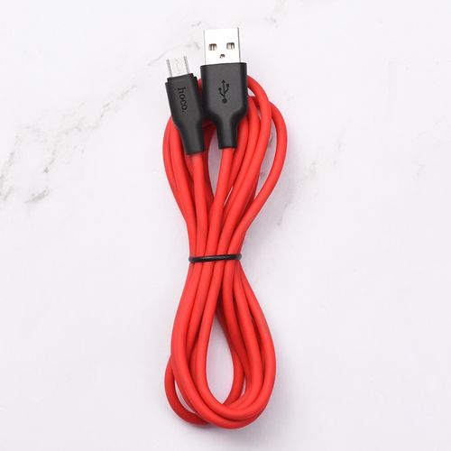 Кабель Hoco X21 Plus Silicone charging cable for Micro, Красный