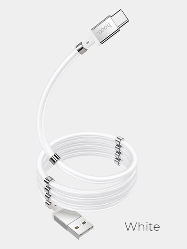 Кабель Hoco U91 Magic magnetic charging cable for Type-C, Белый