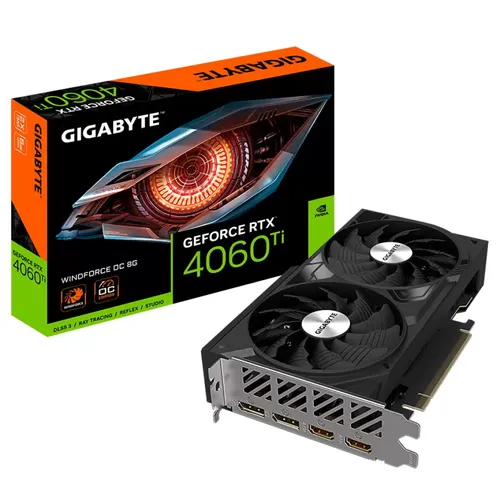 Видеокарта Gigabyte GeForce RTX4060Ti Windforce OC GV-N406TWF2OC-8GD | 8 GB | 128 Bit | GDDR 6