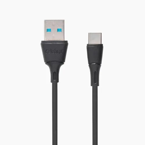 Кабель Celebrat FLY-2T Secure Fast Data Cable Type-c, Черный