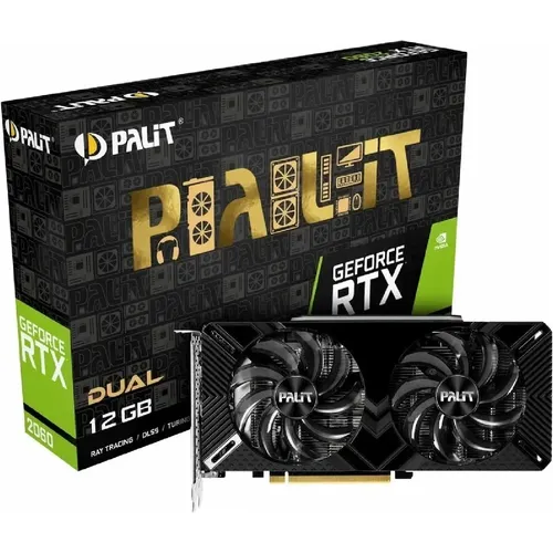 Videokarta Palit GeForce RTX2060 Dual NE62060018K9-1160C | 12 GB | GDDR 6 | 192 bit | DP HDMI | DVI