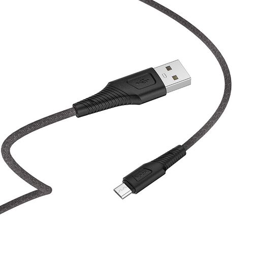 Кабель Hoco X58 Airy silicone charging data cable for Micro, Черный