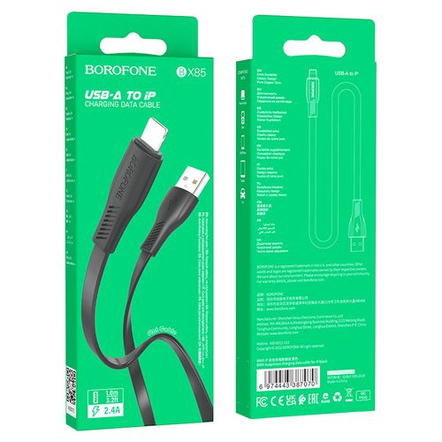 Кабель BOROFONE BX85 USB to Lightning, Черный, фото