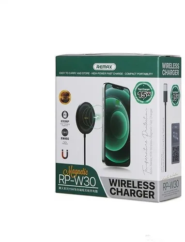 Зарядное устройство Remax RP-W30 Motin Series Wireless Magnetic 15, Черный, в Узбекистане