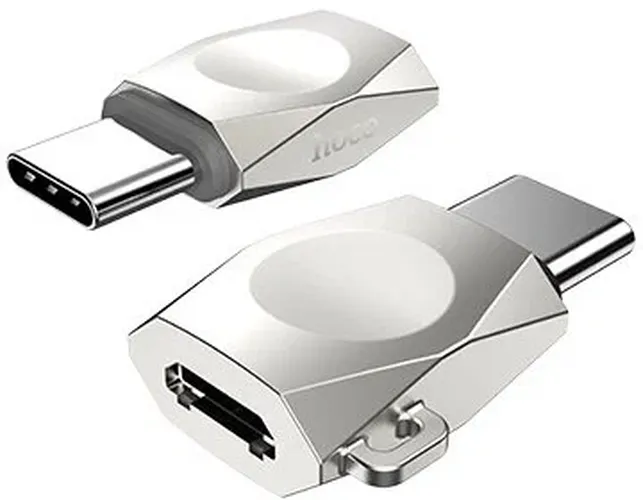 Переходник Hoco UA8 Type-C adapter micro USB to type-c, Серый