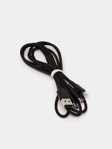 Кабель Remax RC-189th 3-in-1 Charging Cable, Черный, купить недорого