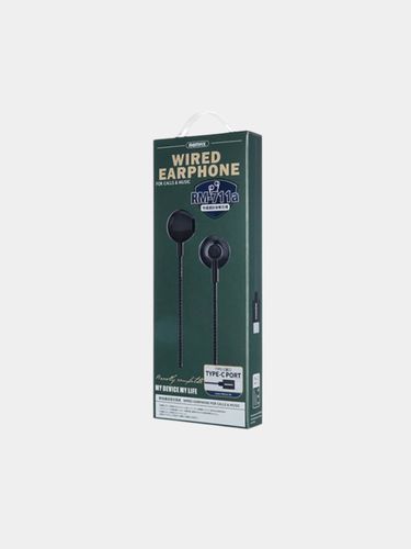 Проводные наушники Remax RM-711a TYPE-C Wired Earphone, Зеленый, купить недорого