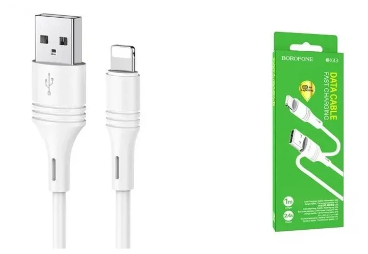 Кабель BOROFONE BX43 USB to Lightning, Белый, купить недорого