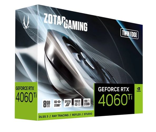 Videokarta Zotac GeForce RTX4060Ti Dual OC | 8GB | GDDR 6X | 128 bit | HDMI, купить недорого