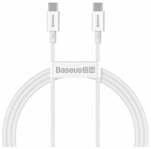 Кабель Baseus Superior Series Fast Charging Data Cable Type-C to Type-C CATYS-B02, без упаковки, Белый