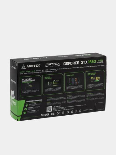 Videokarta Arktek GeForce GTX1650 | 4 GB | 128 Bits | GDDR 6, купить недорого