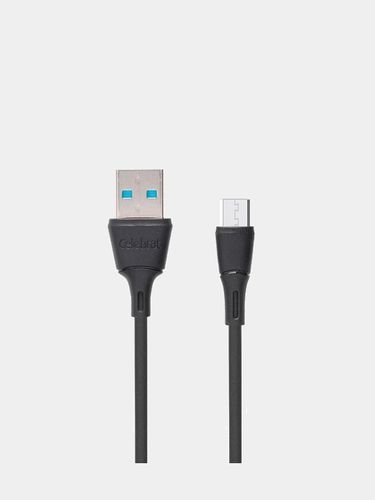 Кабель Celebrat FLY-2M Secure Fast Data Cable Micro, Черный, купить недорого