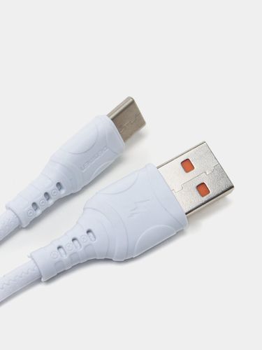 Кабель Denmen D08T Cable D08V For TYPE-C, Белый, купить недорого