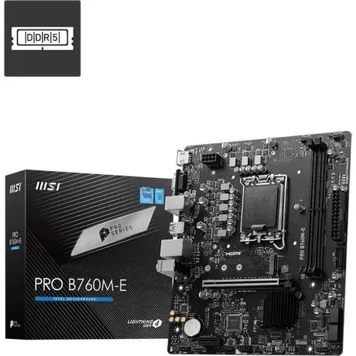 Bosh plata MSI Pro B760M-E | DDR5 | LGA1700