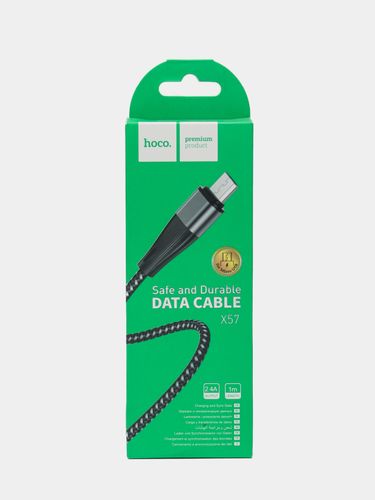 Кабель Hoco X57 Blessing charging data cable for Micro, Черный