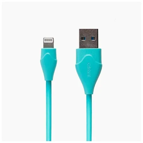 Кабель Celebrat CB-10I USB Cable, Бирюзовый