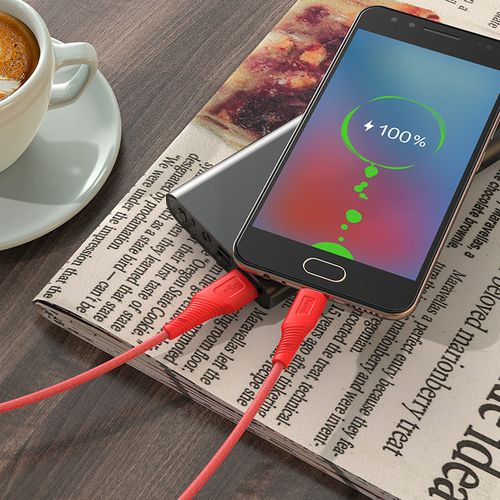 Кабель Hoco X58 Airy silicone charging data cable for Micro, Красный