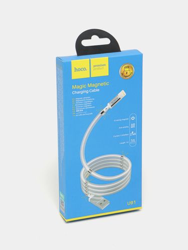 Кабель Hoco U91 Magic magnetic charging cable for iP, Белый, в Узбекистане