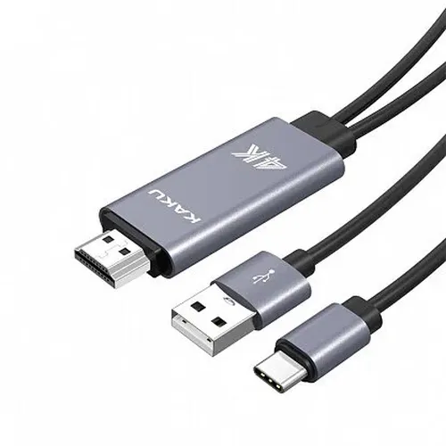 Кабель HDMI Kakusiga KSC-557 MINGSHI TYPE-C to HDMI, Черный