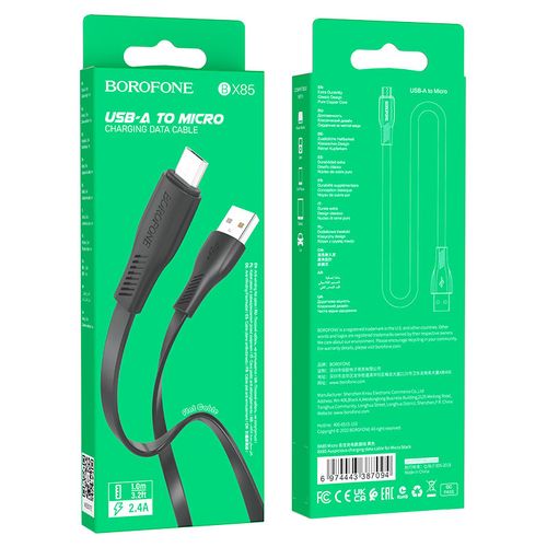 Кабель BOROFONE BX85 USB to Micro, Черный, в Узбекистане