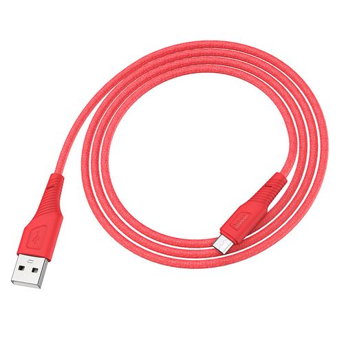 Кабель Hoco X58 Airy silicone charging data cable for Micro, Красный