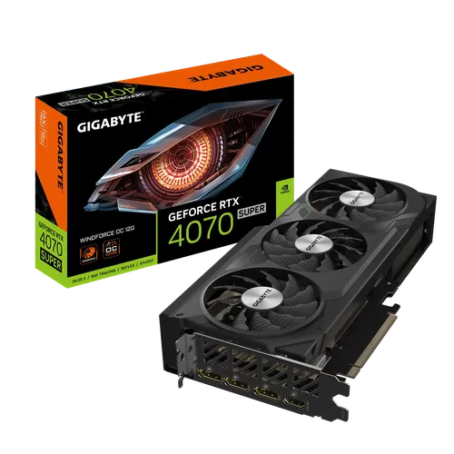 Видеокарта Gigabyte GeForce RTX4070 Super Windforce OC GV-N407SWF3OC-12GD | 12 GB | 192 Bit | GDDR 6X