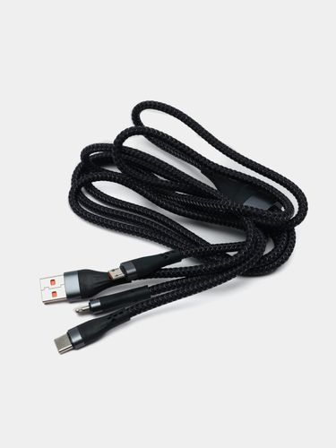 Кабель Remax RC-199th 3in1 fast charging cable, Черный