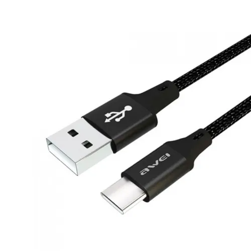 Кабель Awei CL-50T Charging Durable Small Data Cable, Черный