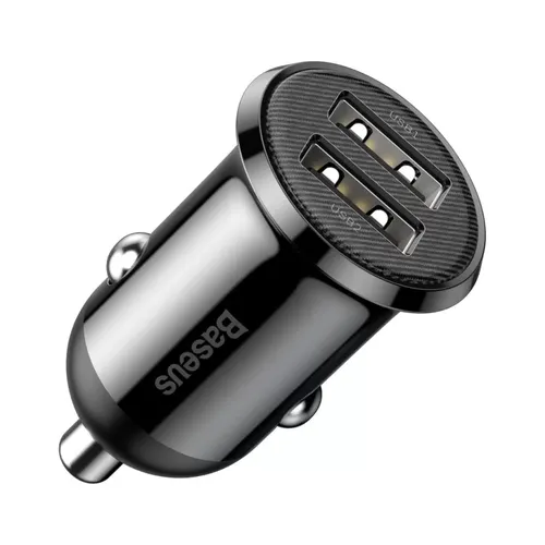 Автомобильное зарядное устройство Baseus Grain Pro Car Charger Dual A1499, Черный