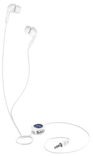 Наушники Hoco M68 Easy clip telescopic earphones, Белый